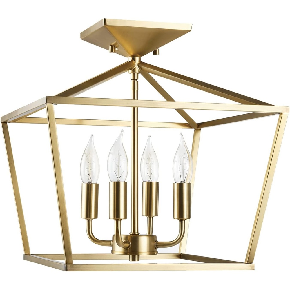 image:imageGlobe Electric 66000072 4Light Adjustable Socket SemiFlush Mount Ceiling Light Matte Black Matte Brass Accents Ceiling Light Fixture Home Improvement E26 Base Pivot Joint Exposed SocketBrass