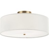 Matte Brass  Linen Shade