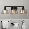 Matte Black  Clear Glass Shades