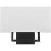 Matte Black  White Linen Shade