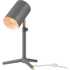 GLOBE Electric 30298 Pratt 18″ Adjustable Height Desk Lamp, Matte Gray, Brass Pivot Joint, in-Line On/Off Rocker Switch(Matte Gray)