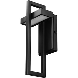 GLOBE Electric 60000024 12W LED Integrated Outdoor Wall Sconce, Matte Black, 400 Lumens, 3000 Kelvin, 80 CRI, Weather Resistant Exterior Lighting for House, Patio Lights, Porch Decor