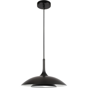 GLOBE Electric 67000153 1-Light Plug-in or Hardwire Pendant Light Fixture, Matte Black, Brass Accents, Living Room Pendant Light, Dining Room Fixture, Hanging Lamp, Hanging Lights for Bedroom(Glossy Black)