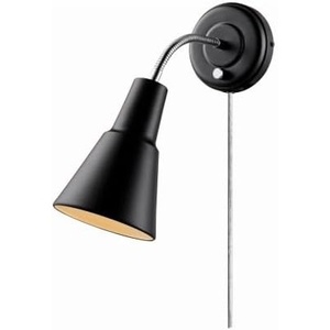 Globe Electric 13064 Sophie 1-Light Plug-in or Hardwire Wall Sconce, Chrome Gooseneck, Matte Rose, 6ft Clear Cord, Bulb Not Included(Black)