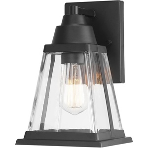 Globe Electric 44094 1-Light Outdoor/Indoor Wall Sconce, Black Finish, Seeded Glass Shade, Coastal Modern Design, Weather-Resistant, E26 Base(Bronze  Merle)