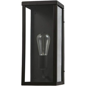Globe Electric 44176 1-Light Outdoor/Indoor Wall Sconce, Matte Black Finish, Clear Glass Shade, Weather-Resistant Modern Exterior Light(Bronze  Donald)