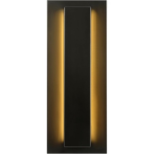 Globe Electric 51432 LED Integrated Outdoor Indoor Wall Sconce, Black, 17 Watts, 520 Lumens, Back Porch Lights, Front Patio, Garage Fixture, Exterior Lighting for House(Matte Blackm  Luxor)