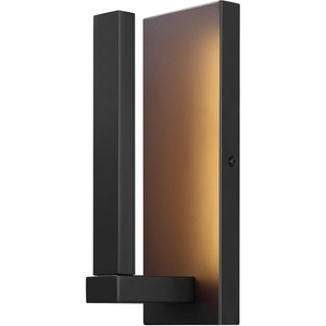 Globe Electric 51432 LED Integrated Outdoor Indoor Wall Sconce, Black, 17 Watts, 520 Lumens, Back Porch Lights, Front Patio, Garage Fixture, Exterior Lighting for House(Bronze  Patrick)