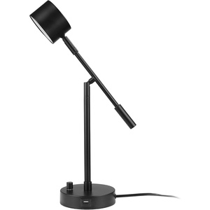 Globe Electric 52889 West 15″ LED Integrated Desk Lamp, Matte Brass, 200 Lumens, Dimmer Rotary Switch(Aristocrat)