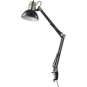 Globe Electric 56963 31.5″ Multi-Joint Desk Lamp with Metal Clamp, Black, On/Off Rotary Switch on Shade, Partially Adjustable Swing Arm, Home Essentials, Reading Light, Office Décor(Matte Black)