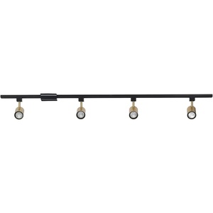 Globe Electric 59738 Tribeca 4-Light 56″ Track Lighting Kit, Matte Black, Bulb Not Included(Matte Black  Brass)