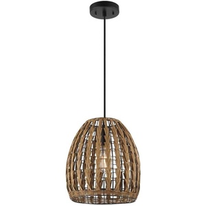 Globe Electric 60332 Grant 1-Light Pendant Lighting, Twine, Matte White, White Fabric Cord(Marlow)