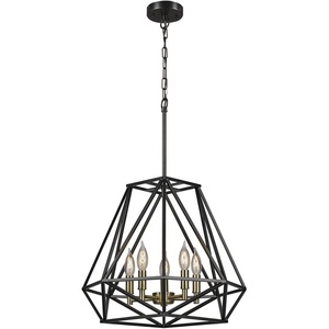 Globe Electric 60340 Emery Pendant Lighting, Matte Brass, Bulb Not Included(Matte Black  Sansa)