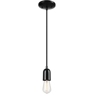 Globe Electric 60846 1-Light Plug-in or Hardwire Pendant Lighting, Dark Bronze, Antique Brass Accent Socket, Cage Shade, 15-Foot Black Fabric Cord, in-Line On/Off Switch, Bulb Not Included(Black)