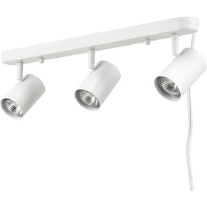 Globe Electric 64000047 22″ 4-Light Plug-in Track Lighting, Matte Black, Pivoting Heads, in-Line On/Off Switch, Minimalist Ceiling Light Fixture for Kitchen Island, Hallway, or Dining Room(Dale (White))