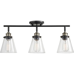 Globe Electric 64000050 28″ 4-Light Track Lighting, Matte White, Natural Twine Shades, Ceiling Light, Pivot Shade, Kitchen Lights, 4 Bulb Track-Light(Dark Bronze)