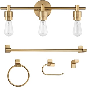 Globe Electric 65000044 2-Light Wall Sconce, Matte Black, Antique Brass Accent, E12 Base Sockets, Lights for Living Room, Home Decor, Lighting, Mounted Bedside Lamp(Brass  Alexandria)