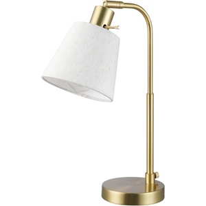 Globe Electric 67339 16 Inch Pink Desk Lamp with Gold Arm, in-Line On/Off Switch, Reading Light, Ideal for Bedroom, Dorm and Office(Matte Brass  Lucien)