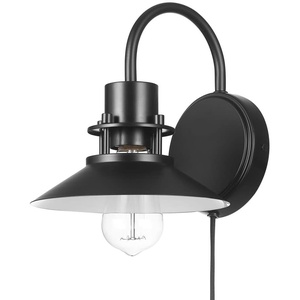 Globe Electric 91002778 Wren 8″ Tall Wall Sconce – Matte Black