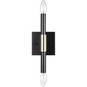Globe Electric 91005857 Finnick 2 Light 11″ Tall Wall Sconce – Matte Black