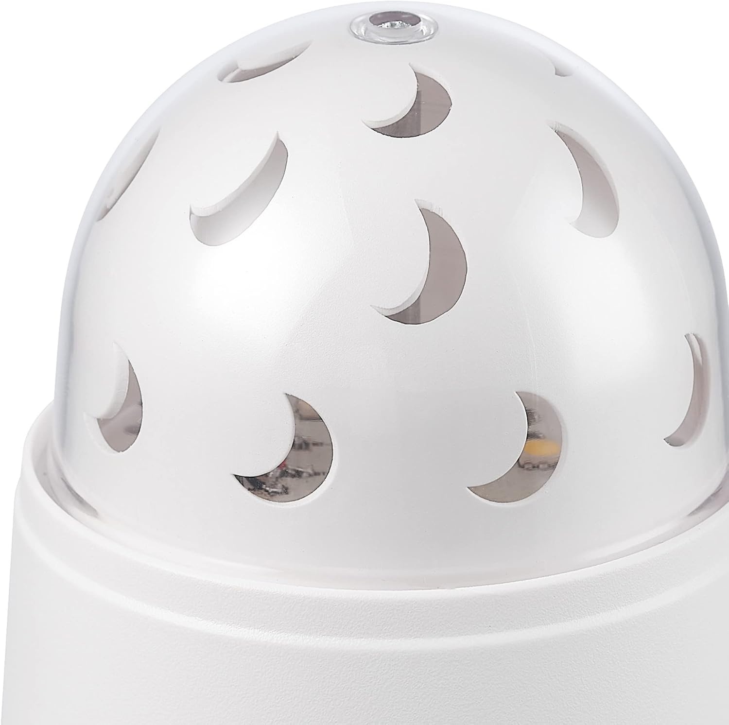 image:imageGLOBE Electric 13767 Rotating Projector Star and Moon LED Integrated Night Lights 2Pack 1x Star 1x Moon Battery Operated 30 Min Timer Onof Button White Finish