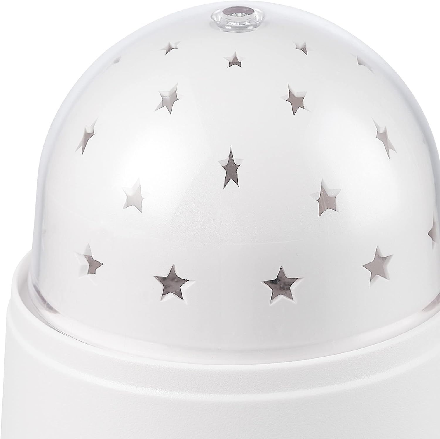 image:imageGLOBE Electric 13767 Rotating Projector Star and Moon LED Integrated Night Lights 2Pack 1x Star 1x Moon Battery Operated 30 Min Timer Onof Button White Finish