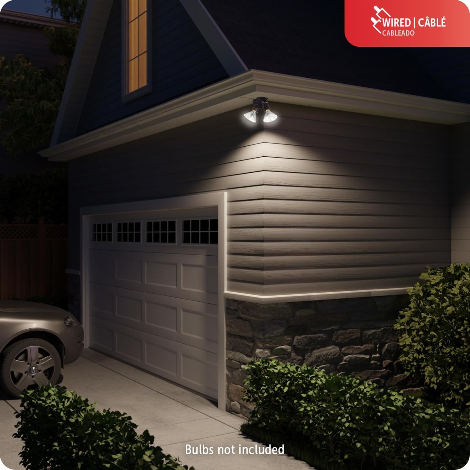 image:imageGLOBE Electric 240W Twin Head Motion Sensor Security Flood Light 110 Detection 60Ft Range Hardwired Bronze Finish Weather Resistant Outdoor Light 17000268