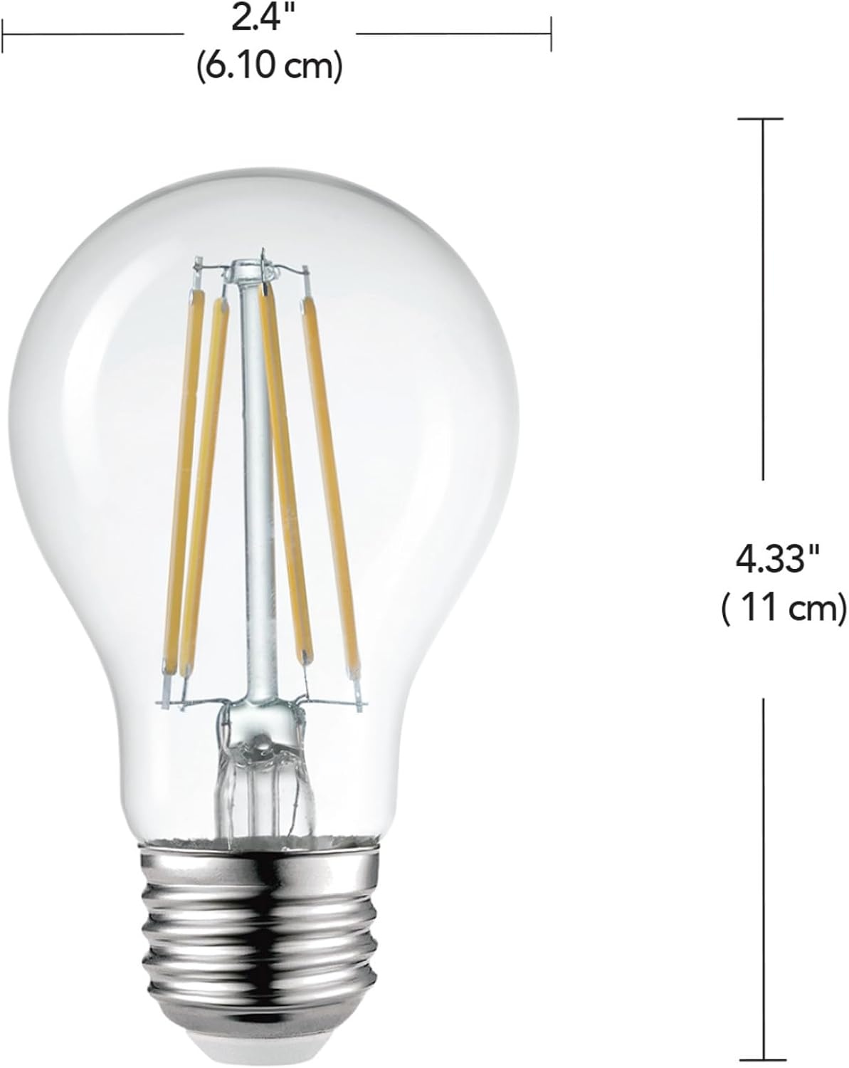 image:imageGLOBE Electric 35593 60W Equivalent Warm White 3000K A19 Dusk to Dawn NonDimmable LED Light Bulb E26 Base 800 Lumens