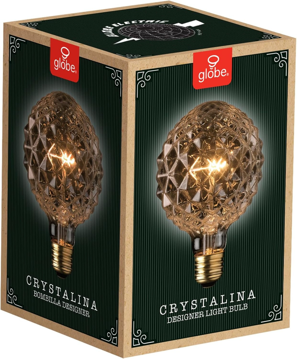 image:imageGLOBE Electric 84637 40W Vintage Edison Crystalina E26 Base Light BulbCrystal