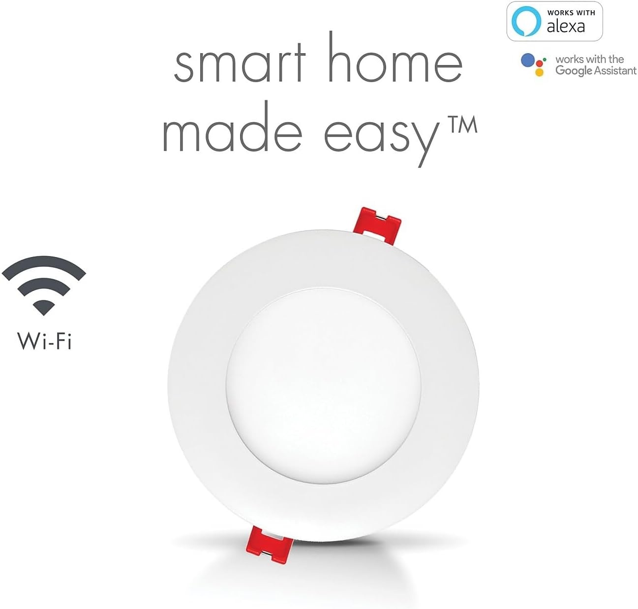 image:imageGLOBE Electric Collection WiFi Smart 4 Ultra Slim Multicolor Changing RGB Tunable White Recessed Lighting Kit No Hub Required Voice Activated 9W 50068 4 Inches