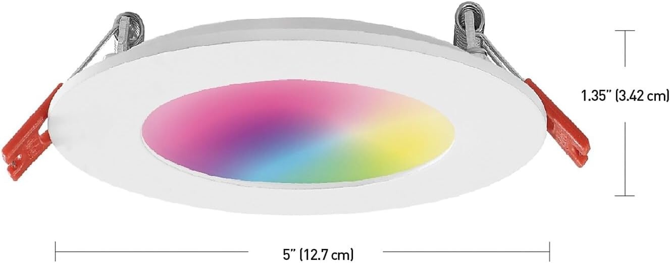 image:imageGLOBE Electric Collection WiFi Smart 4 Ultra Slim Multicolor Changing RGB Tunable White Recessed Lighting Kit No Hub Required Voice Activated 9W 50068 4 Inches