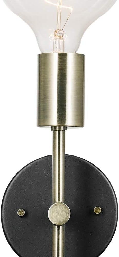 image:imageGLOBE Electric Owen 1Light Plugin or Hardwire Wall Sconce Antique Brass Socket Dark Bronze Cloth Cord 51371 Bulb Not IncludedPack of 1