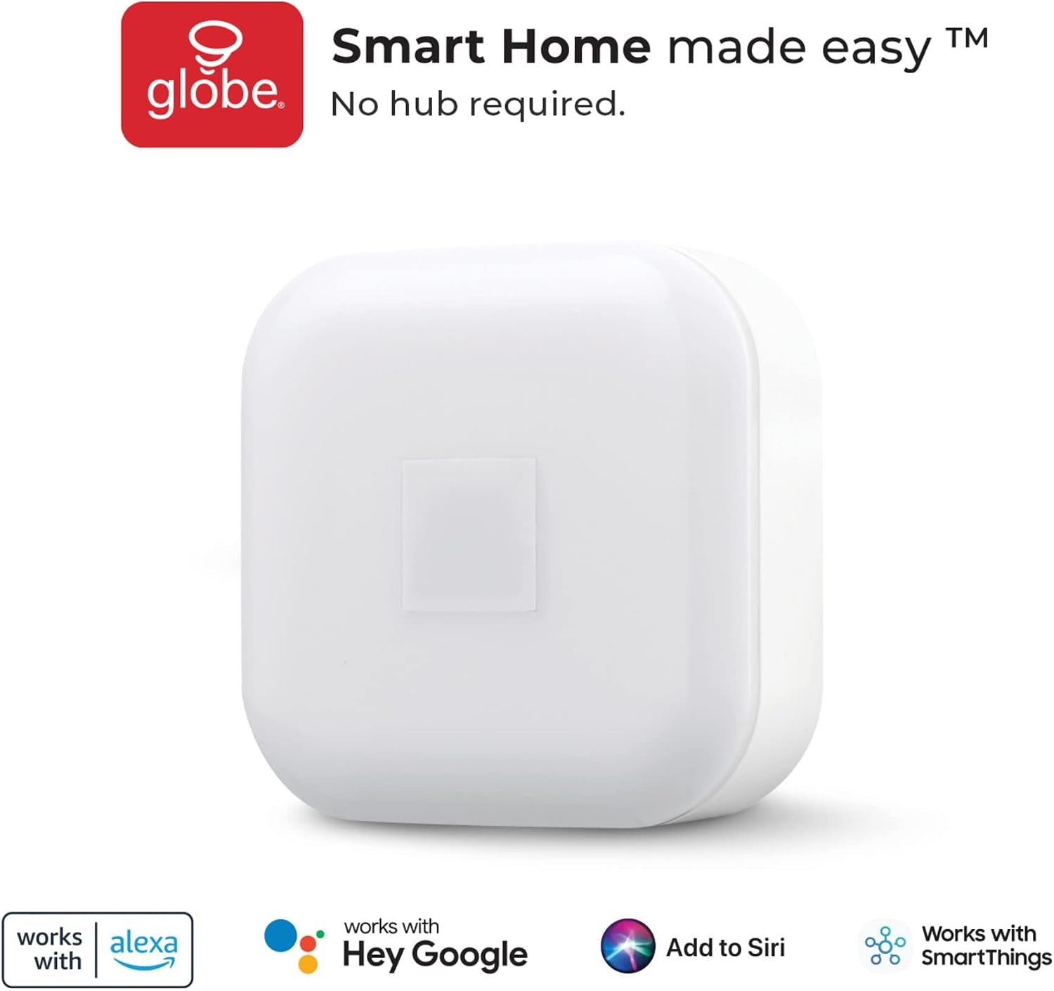 image:imageGLOBE Electric WiFi Smart Ambient Night Light with Motion Detection No Hub Required Voice Activated Multicolor Changing RGB Tunable White 2000K 5000KWhite