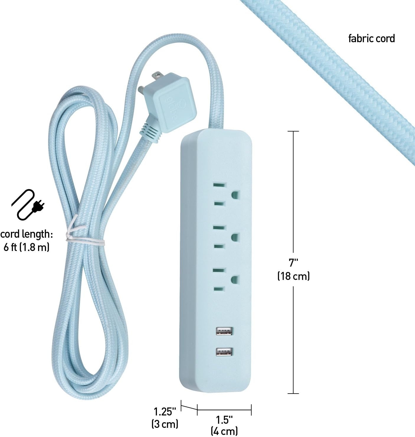 image:imageGlobe Electric 78257 Designer Series Power Strip Rose 3 OutletMint