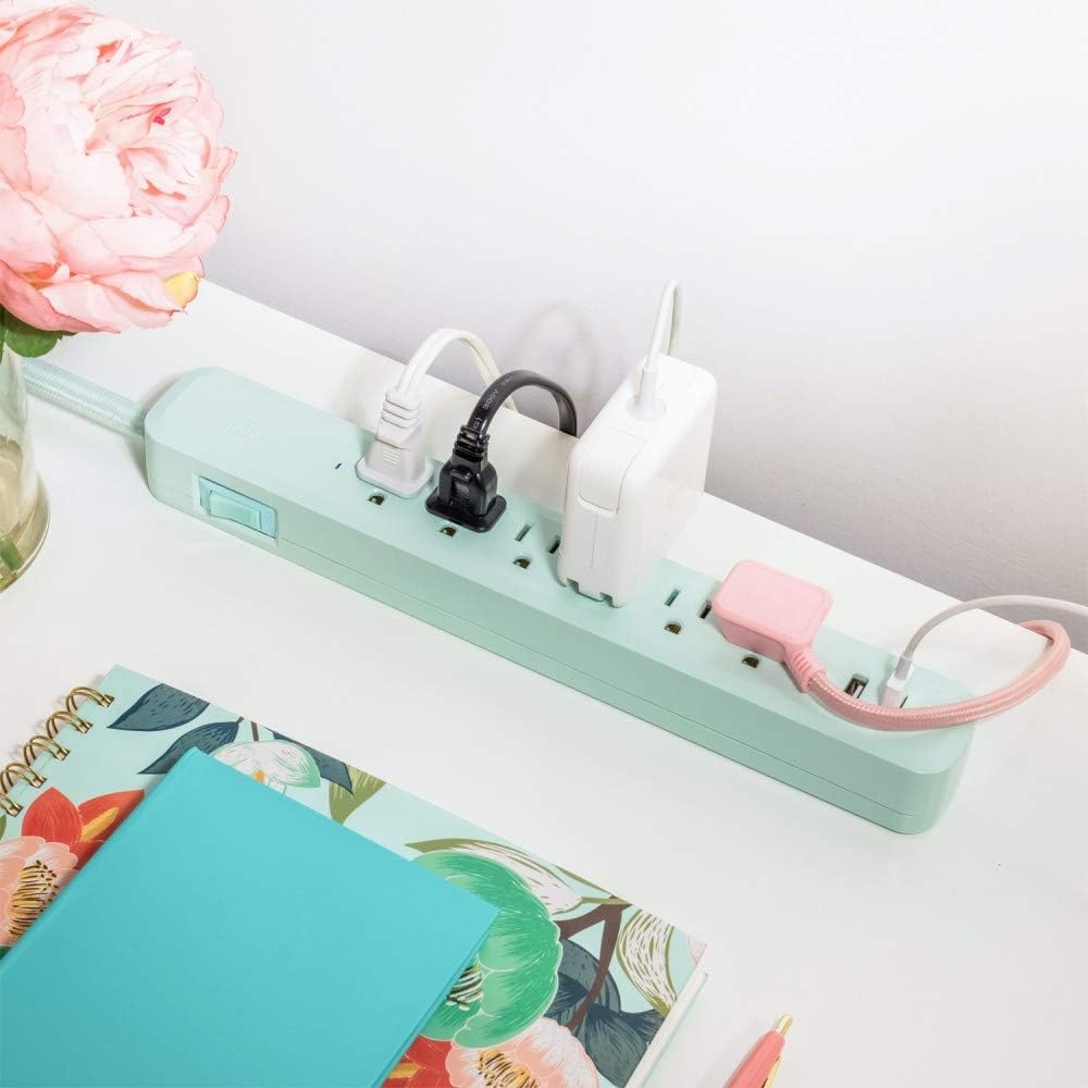 image:imageGlobe Electric 78257 Designer Series Power Strip Rose 3 OutletMint