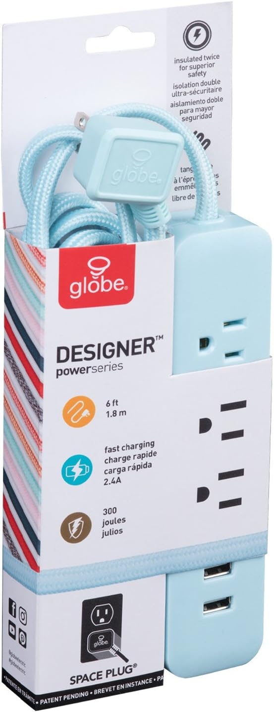 image:imageGlobe Electric 78257 Designer Series Power Strip Rose 3 OutletMint