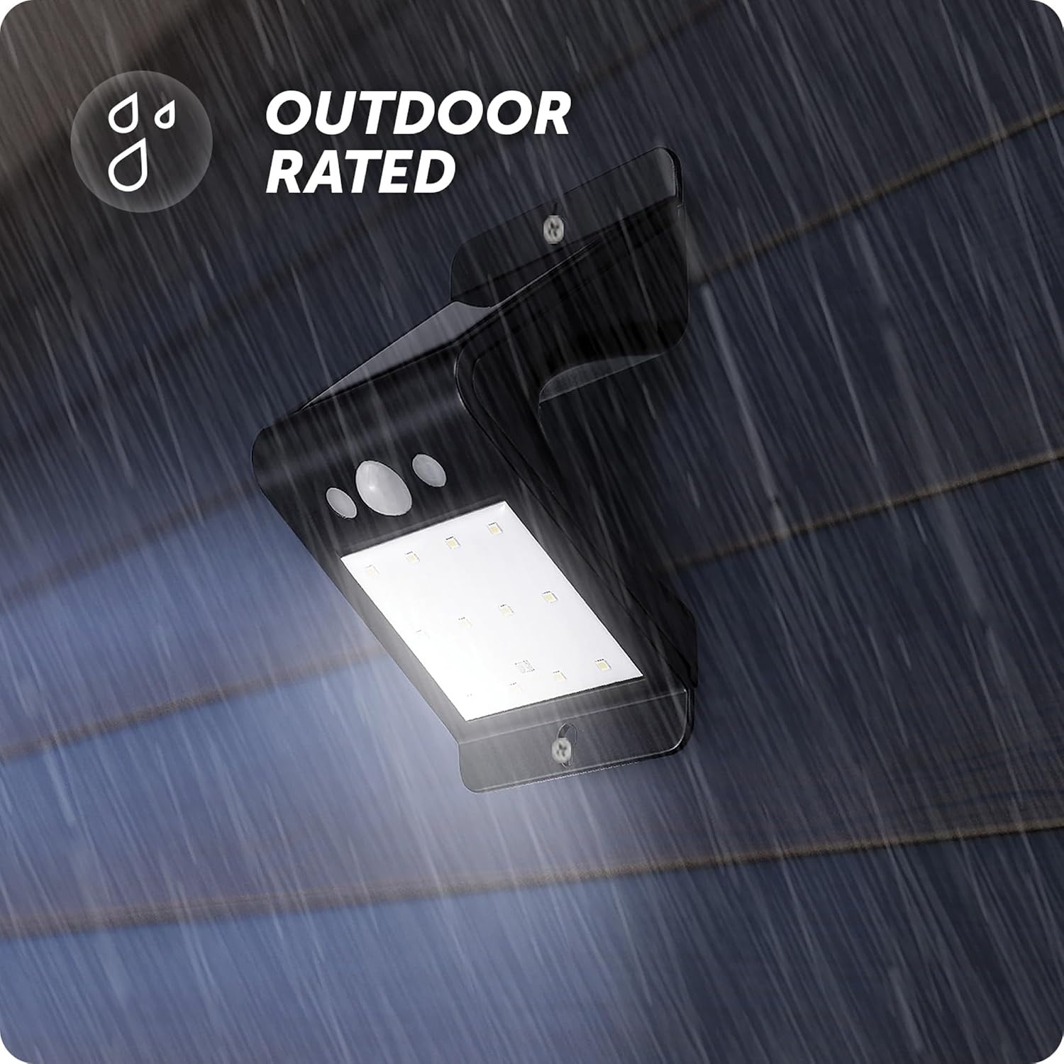 image:imageGlobe Electric 110Degree 15W Slim Black 50010001500 Lumens Hardwired Motion Activated Outdoor Integrated LED Security Light Outdoor Outside House LightsSolar 250 LM