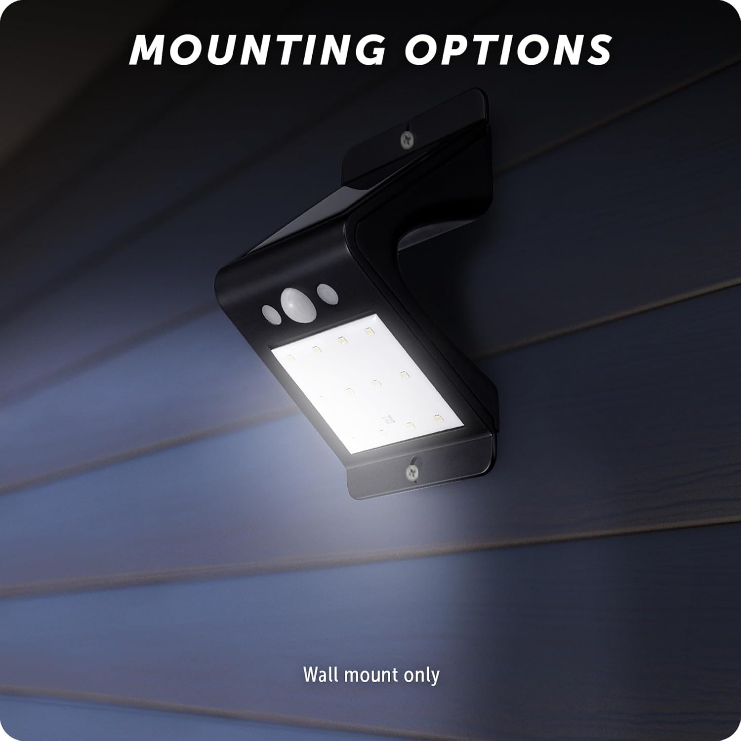 image:imageGlobe Electric 110Degree 15W Slim Black 50010001500 Lumens Hardwired Motion Activated Outdoor Integrated LED Security Light Outdoor Outside House LightsSolar 250 LM