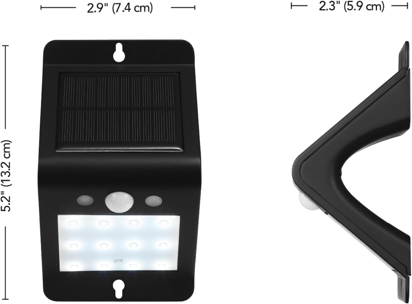 image:imageGlobe Electric 110Degree 15W Slim Black 50010001500 Lumens Hardwired Motion Activated Outdoor Integrated LED Security Light Outdoor Outside House LightsSolar 250 LM