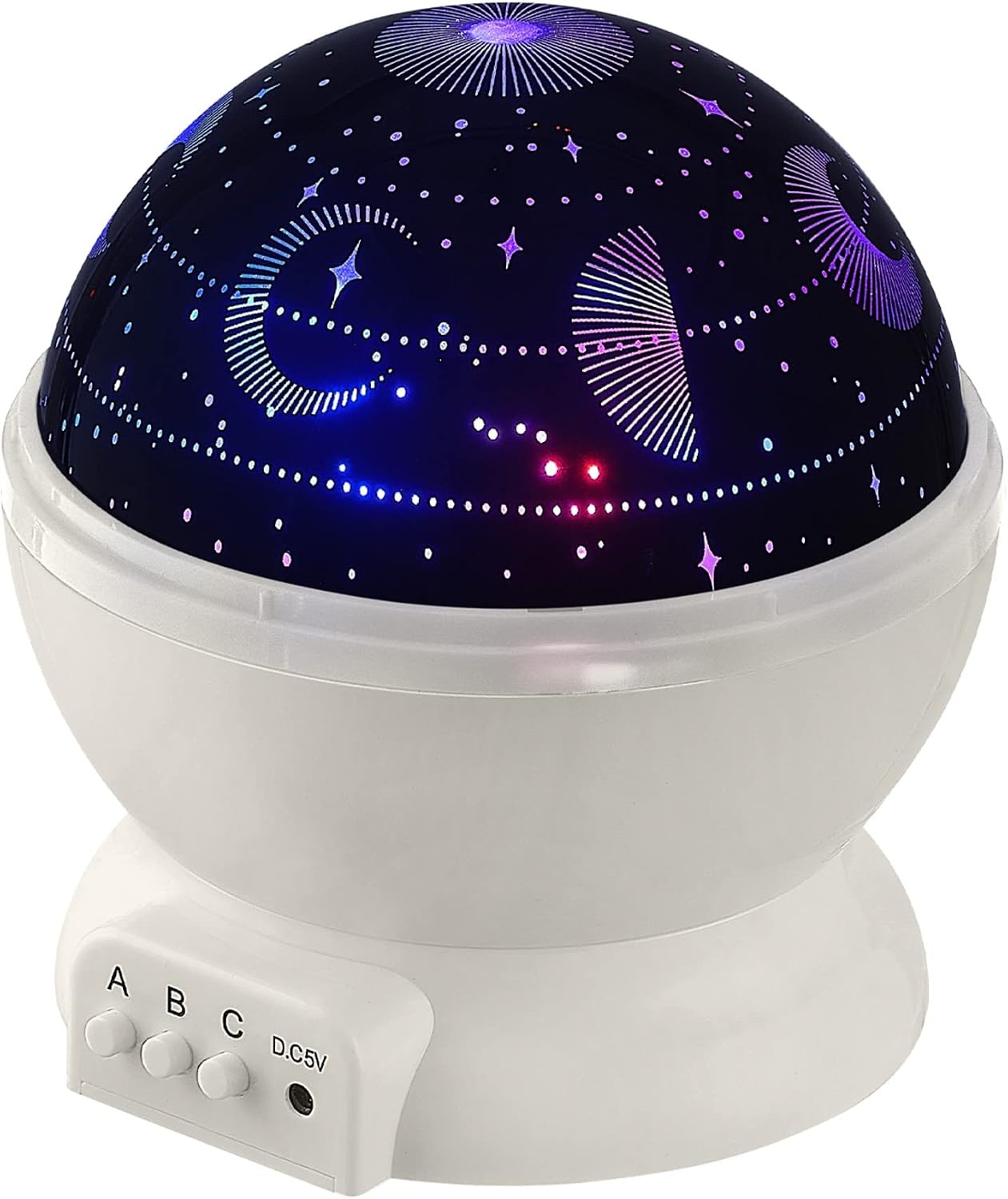 image:imageGlobe Electric 13849 Multicolor Changing LED Integrated Rechargeable Silicone Night Light Lion Tap Button Switch White Modern Lighting for Bedroom Nursery Playroom NightstandCelestial