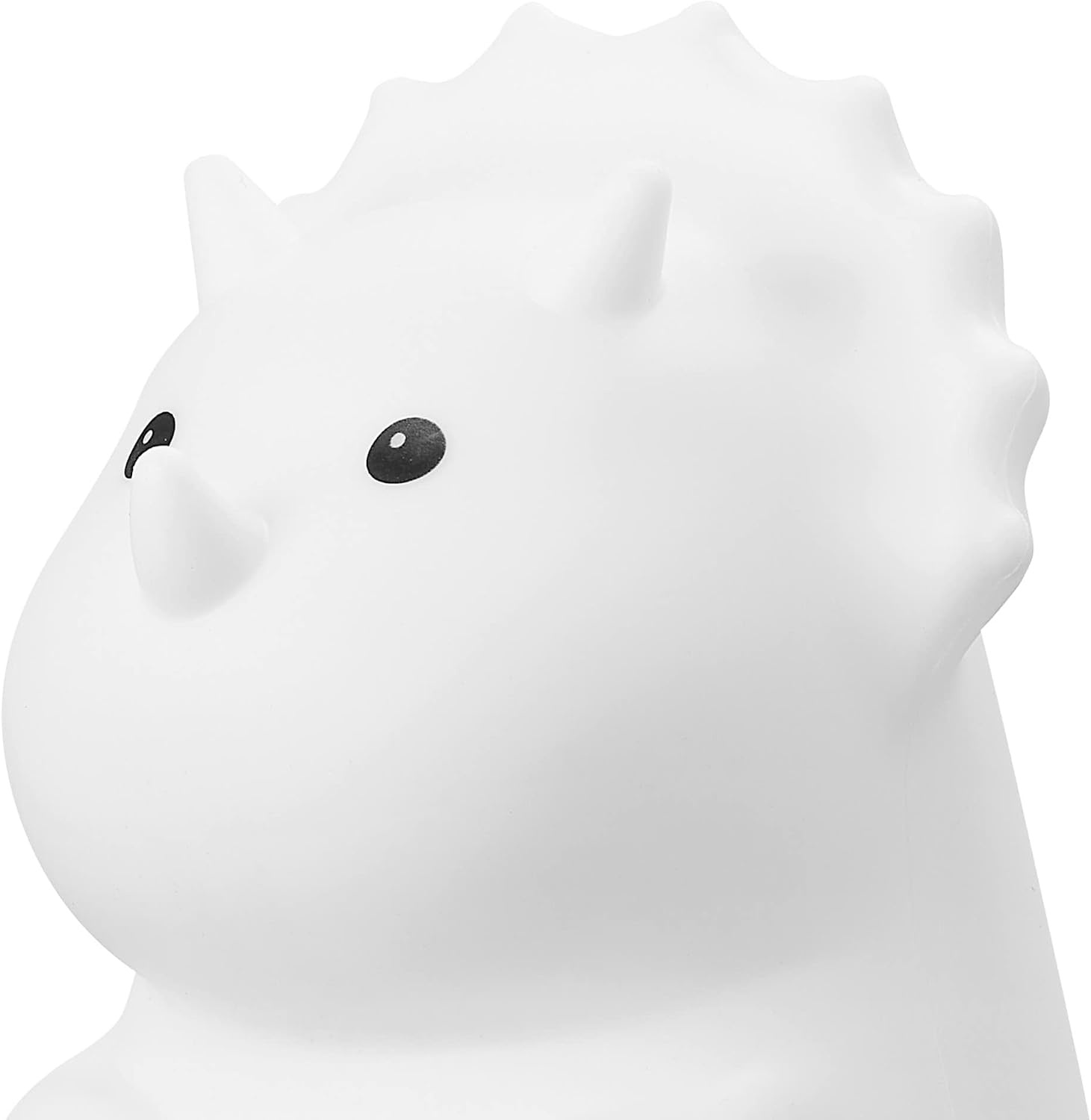 image:imageGlobe Electric 13849 Multicolor Changing LED Integrated Rechargeable Silicone Night Light Lion Tap Button Switch White Modern Lighting for Bedroom Nursery Playroom NightstandTerry Triceratops