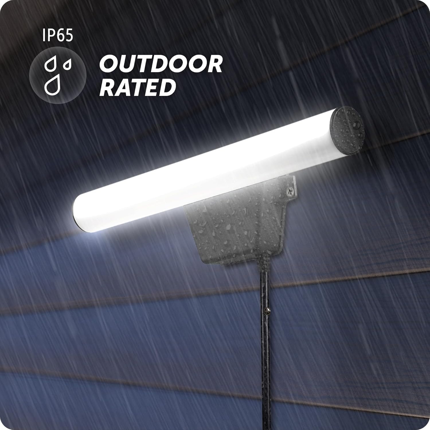 image:imageGlobe Electric 17000185 14W LED Integrated Outdoor Linear Flood Light Black Finish Spotlight Security Light 1200 Lumens inLine Rocker Switch 10Foot Cord Hanging Lamp LED Lights
