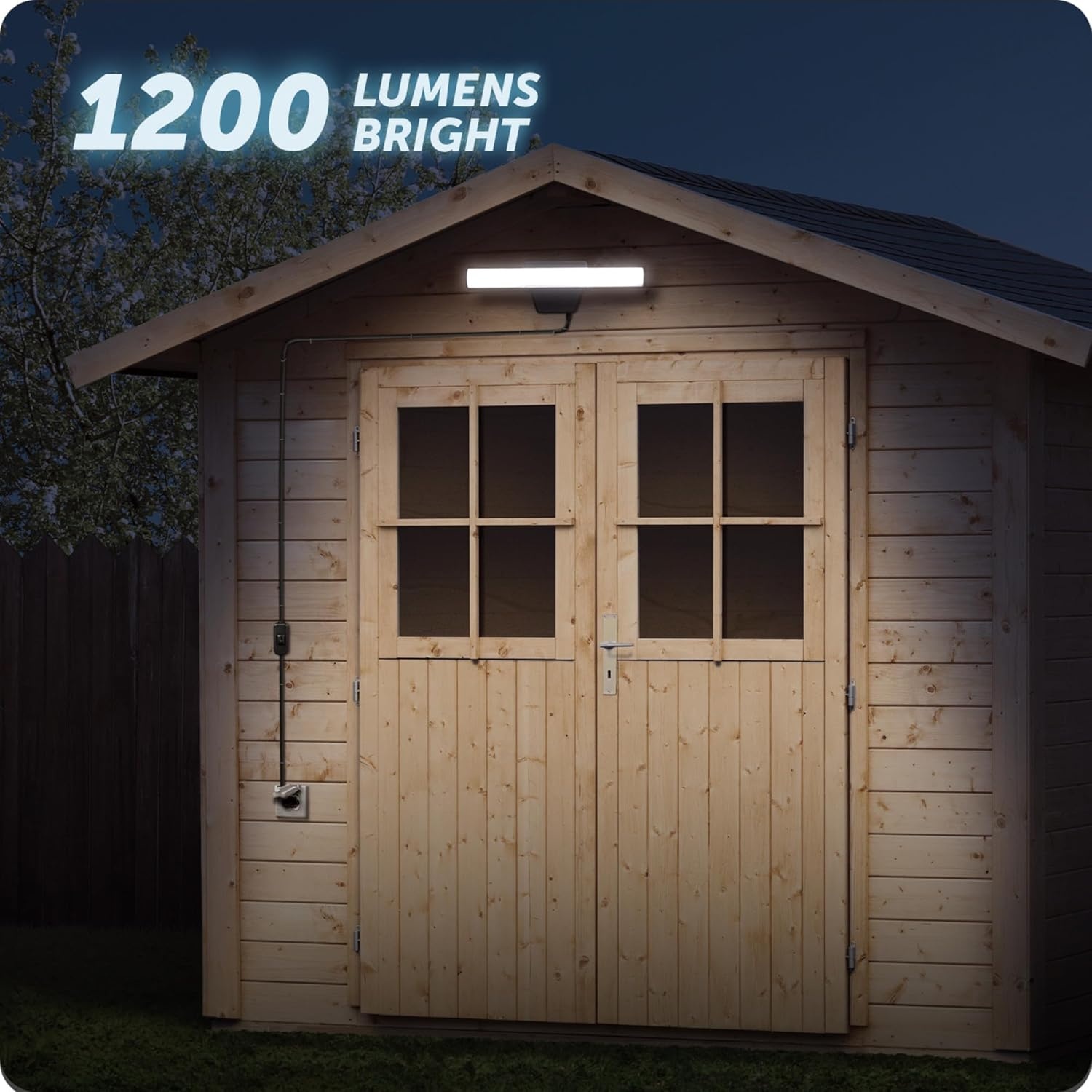image:imageGlobe Electric 17000185 14W LED Integrated Outdoor Linear Flood Light Black Finish Spotlight Security Light 1200 Lumens inLine Rocker Switch 10Foot Cord Hanging Lamp LED Lights