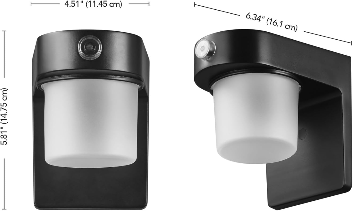 image:imageGlobe Electric 17000190 14W Curved Head Black 1200 Lumens Hardwired Automatic Dusk to Dawn Outdoor Integrated LED Flood Light Security Light Spotlight Outside House LightsBlack 1000 LM