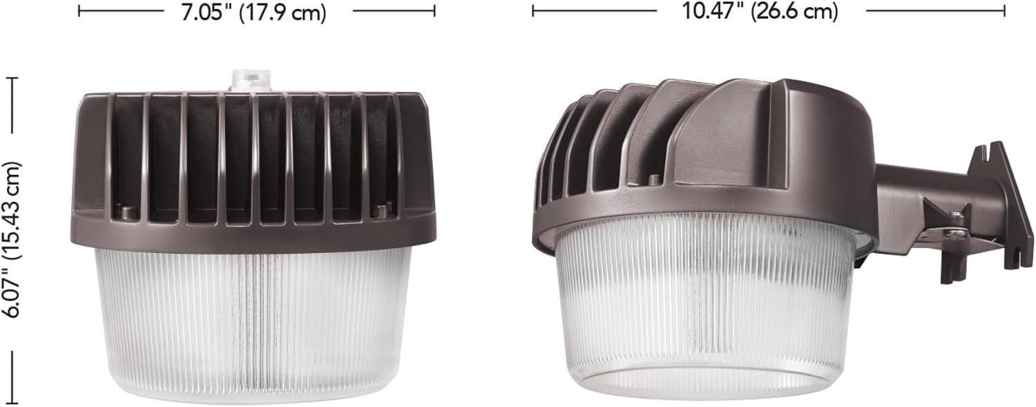 image:imageGlobe Electric 17000190 14W Curved Head Black 1200 Lumens Hardwired Automatic Dusk to Dawn Outdoor Integrated LED Flood Light Security Light Spotlight Outside House LightsLight Bronze