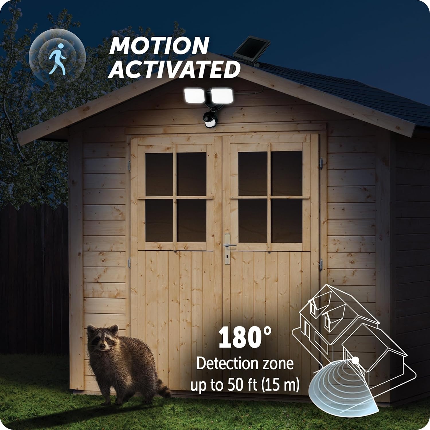 image:imageGlobe Electric 17000211 19W LED Integrated Solar Powered Motion Activated Flood Light 180Degree Motion Detection Black Finish 1100 Lumens Solar Panel with 10ft Cord Outdoor LightsBlack 1100 Lumen