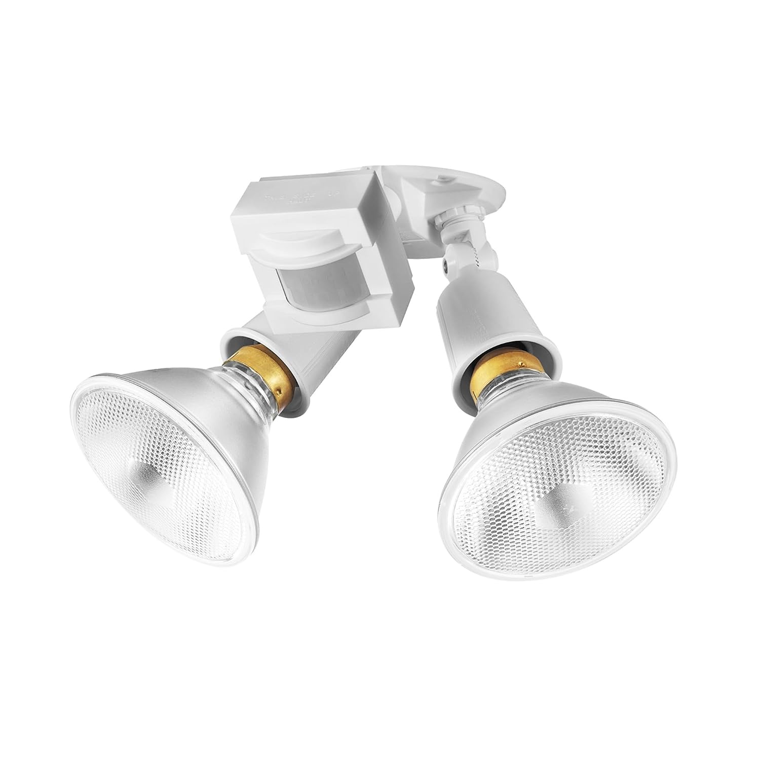 image:imageGlobe Electric 17000270 110Degree 240 W Twin Head Gray Hardwired Motion Sensor Security Flood Light Spotlight Outdoor Outside House Lights