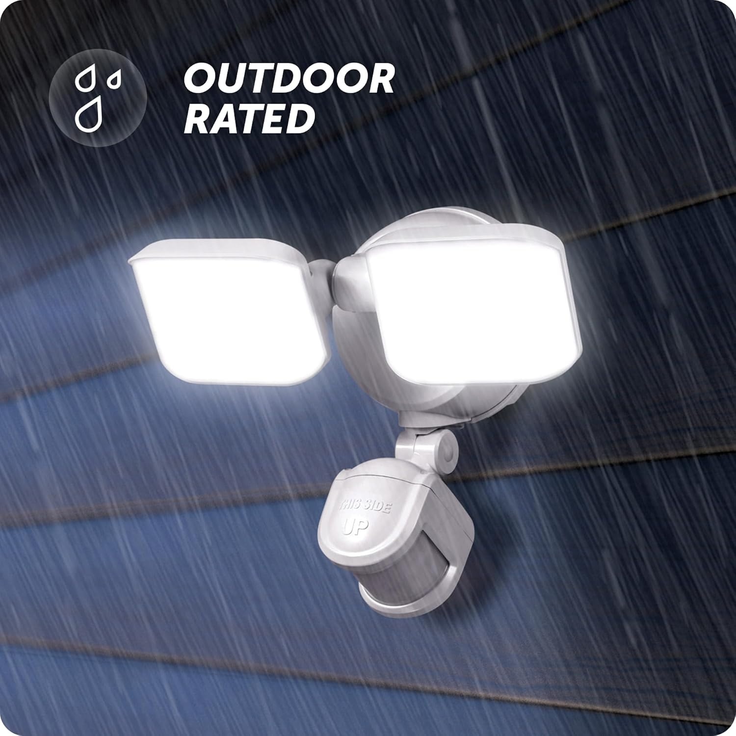 image:imageGlobe Electric 180Degree 15W Triple Head White 2200 Lumens Battery Operated Outdoor Integrated LED Flood Light Security Light Outside House LightsWhite 600 Lumen
