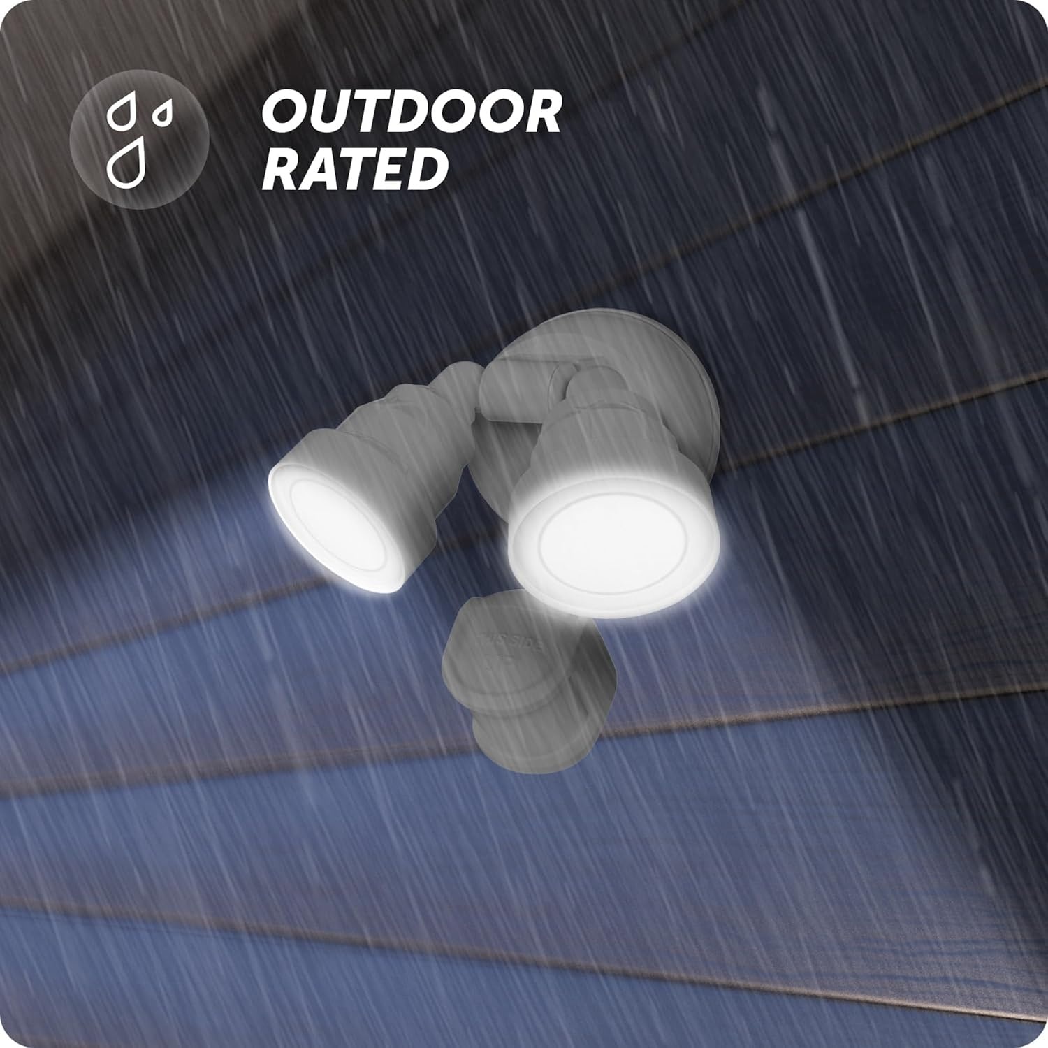 image:imageGlobe Electric 180Degree 15W Twin Head White 1400 Lumens Hardwired Motion Activated Outdoor Integrated LED Flood Light Security Light Outdoor Outside House LightsWhite