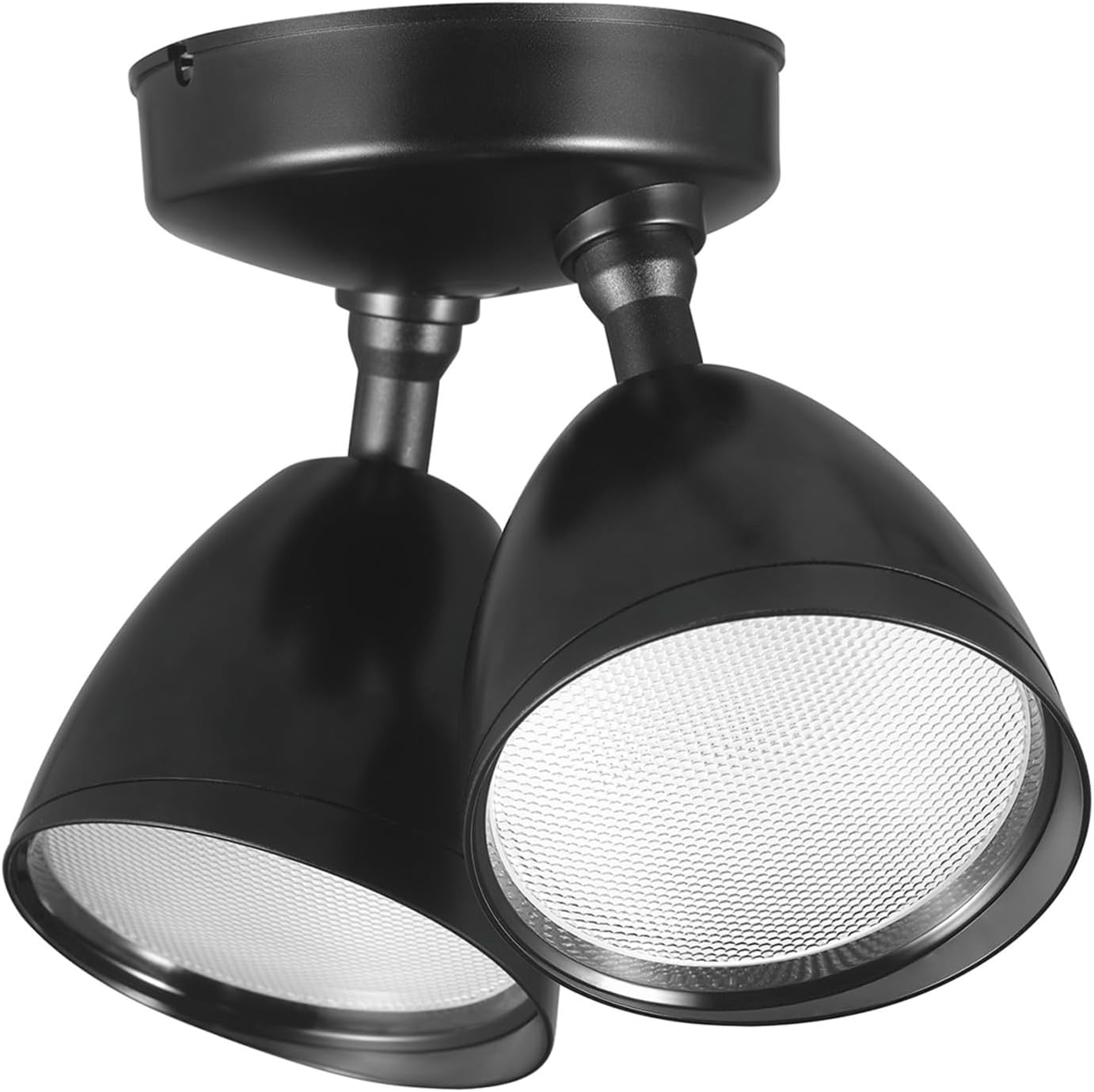 image:imageGlobe Electric 180Degree 22W Twin Head Black Hardwired Motion Activated Diecast Architectural Security Light Spotlight Outdoor Outside House LightsBlack 1600 LM